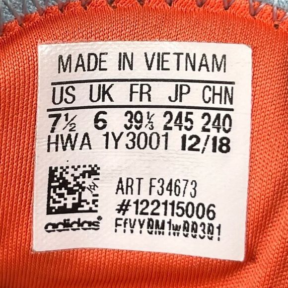 Adidas Cloudfoam Pure Blue Running Shoes Sneaker Womens 7.5 - Picture 7 of 8